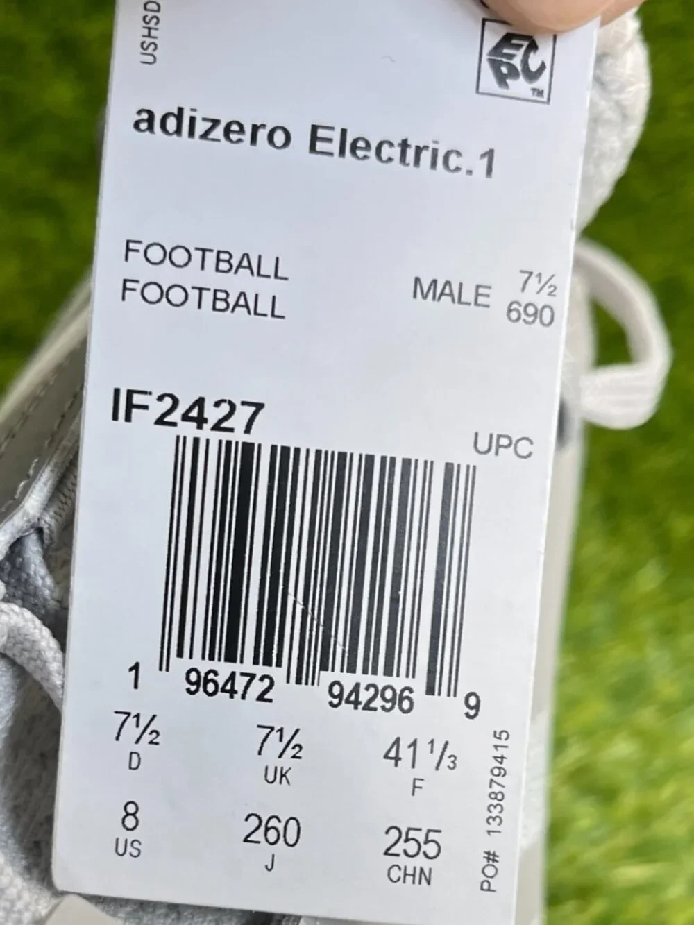 Adidas Adizero Electric.1 Mens Size‎ 8 Gray Silver Running Football Cleats